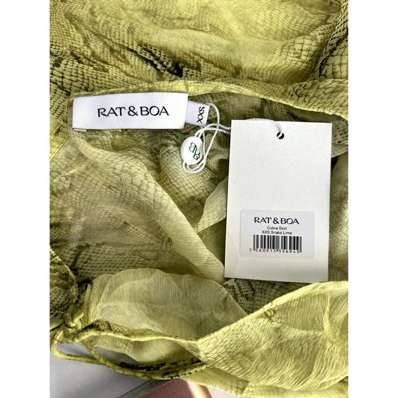 NWT Rat & Boa Cobra Skirt in Lime Green - Picture 4 of 6